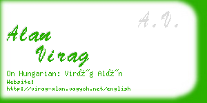 alan virag business card